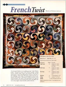 "French Twist" Quilt Pattern from 2004 Magazine Pieced - Picture 1 of 1