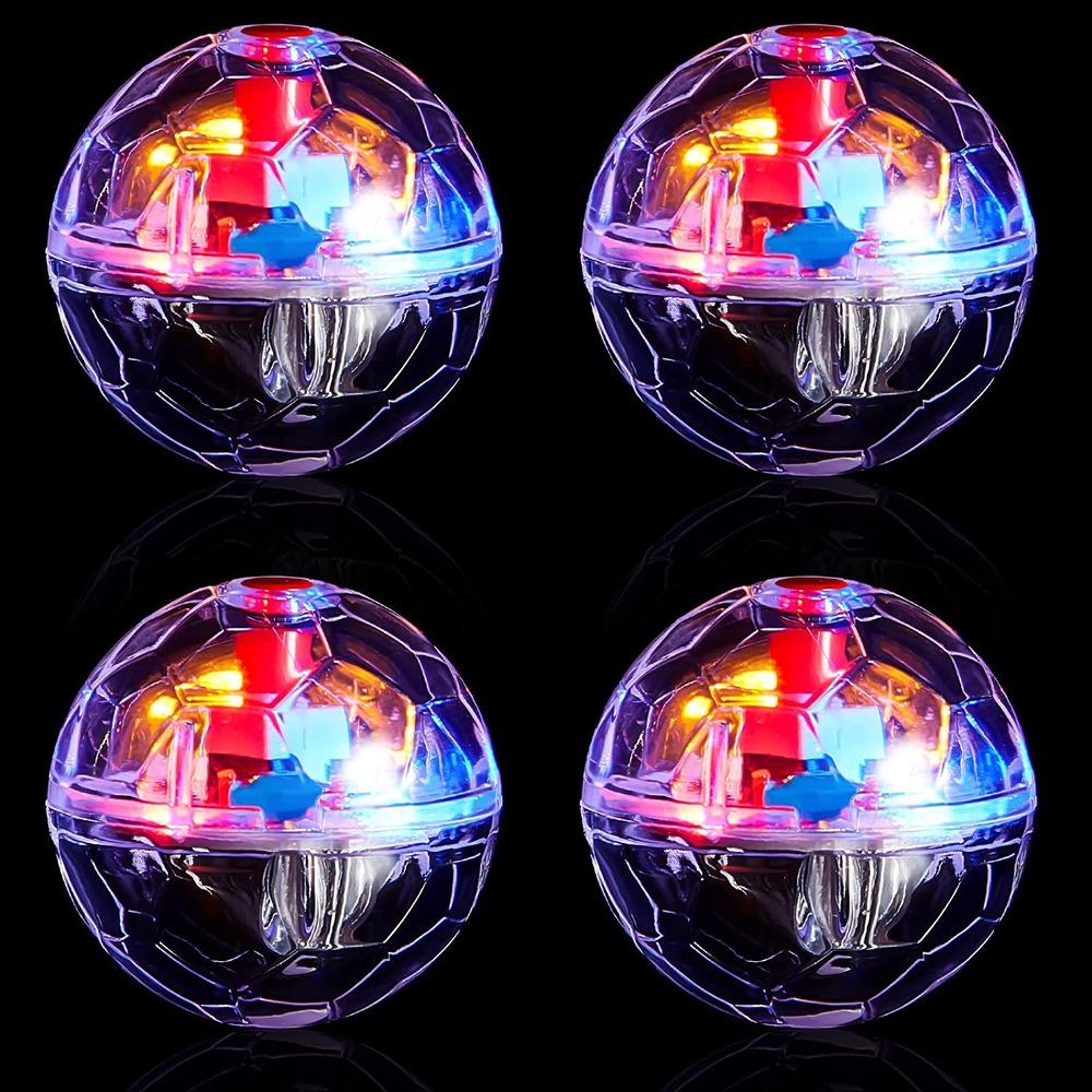 4 Ghost Hunting Cat Ball Motion Lights, LED Interactive Pet Toys, Glowing Balls