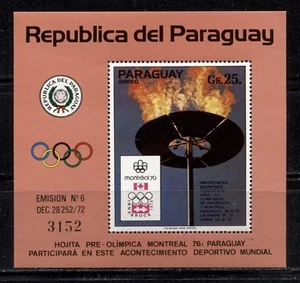SPORT: OLYMPIC GAMES MONTREAL AND INNSBRUCK ON PARAGUAY 1974 Scott C374, MNH - Picture 1 of 1