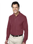 Tri-Mountain Men's 60/40 Cotton Polyester Long Sleeves Golf Shirt 608 Xs-6Xlt