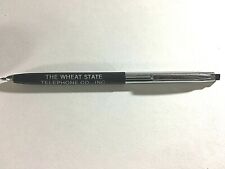 VTG Writing Pen The Wheat State Telephone Company Udall KS P1 Black Silver-tone
