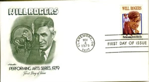 FDC US #1801 USA Will Rogers Performing Arts 1979 15¢ Artmaster Cache - Picture 1 of 1