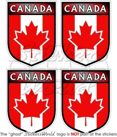 STICKERSWORLD CANADA Scudo CANADESE Repubblica Adesivo in Vinile Decalcomanie Sticker 50mm x4