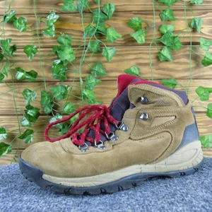 Columbia Womens Hiking Boots Omni-Grip Waterproof Comfort Tan Red Size 7.5 - Picture 1 of 8