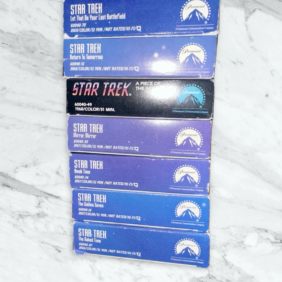 ОРИГИНАЛЬНАЯ СЕРИЯ STAR TREK КОНЕЦ 60-х — ЛОТ ИЗ 7 ВИДЕОКАССЕТ — Шатнер — Нимой - Изображение 1 из 4