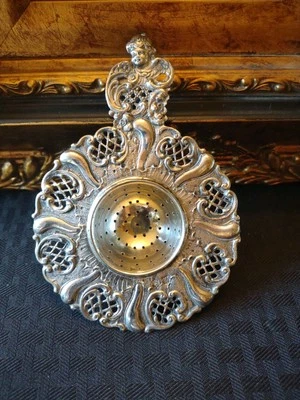 Gorgeous German Sterling Tea Strainer 18th /19th Century Made In Liegnitz Gemany - Image 1 of 4