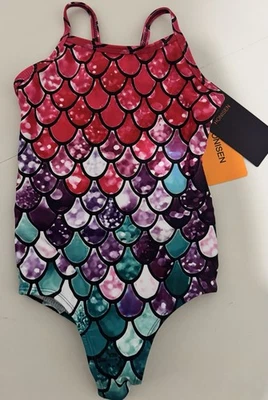 Traje de baño de una pieza sirena HONISEN NUEVO CON ETIQUETAS (L/5) para niñas Foto 1 de 4