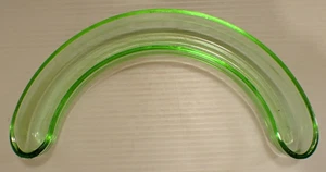 Vintage U Shape Green Glass Float Vase - Pansy Vase - Picture 1 of 6