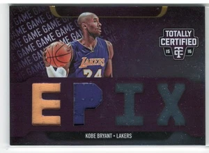 Tarjeta de camiseta 2015-16 Panini totalmente certificada Kobe Bryant doble juego usada #'d/99 - Imagen 1 de 1