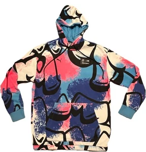 Puma X BMW Motorsports Neon Energy Hoodie Sweatshirt Mens Sz M Athleisure *FLAWS - Picture 1 of 16