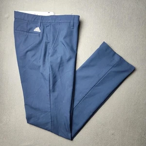 Adidas Golf Pants Mens 32x34 Blue Performance Stretch Trousers End Plastic Waste - Picture 1 of 14
