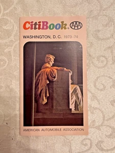 Vintage 1973-74 Washington DC CitiBook AAA Travel Guide Map FREE SHIPPING - Picture 1 of 6