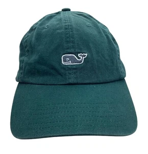 Vineyard Vines Green Cotton Baseball Cap Embroidered Whale Logo Adjustable - Picture 1 of 6