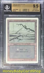 MTG 3rd Edition Revised 1994 Swamp (C) BGS 9.5Q+ (TRUE QUAD+) GEM MINT OldSchool - Picture 1 of 6
