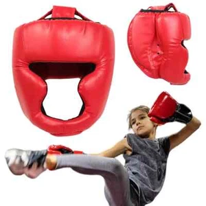 Casco de boxeo completamente cubierto casco de boxeo protector de cabeza de boxeo entrenamiento de Muay Thai - Imagen 1 de 23