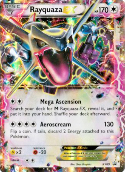 Preços baixos em Cartões de jogo de cartas colecionáveis individuais  Rayquaza Pokémon TCG XY em inglês