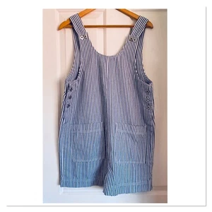 NWOT Cotton On Navy White Stripe Denim Playsuit S - Picture 1 of 4