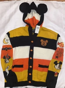 Mickey Mouse Candy Corn Disney Cardigan Her Universe Hot Topic Size MED. NWT - Picture 1 of 6