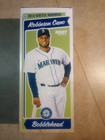 Robinson Cano 2014 Seattle Mariners Bobblehead Root Sports missing Bat Cover