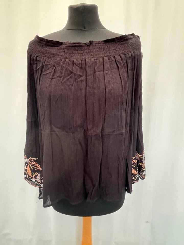 Blusa Hombro Descubierto Cameo Rosa Talla 12 Negro Viscosa Mujer Foto 1 de 4