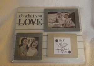 Prinz Do What You Love Collage Photo Frame W/Magnetic Board Wood 4" x 6" Picture - Picture 1 of 4