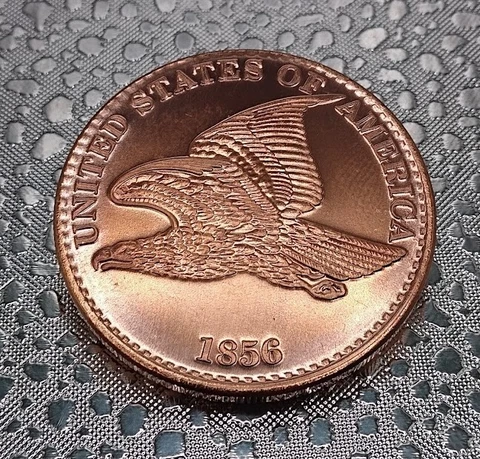 1oz .999 Fine Copper round; Flying Eagle Cent Cover