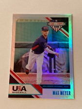 Max Meyer 2020 USA Baseball Stars & Stripes Longevity Holofoil Parallel /99