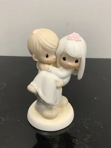 PRECIOUS MOMENTS Bless You Two Figurine or Wedding Cake Topper E-9255 ENESCO - Picture 1 of 8