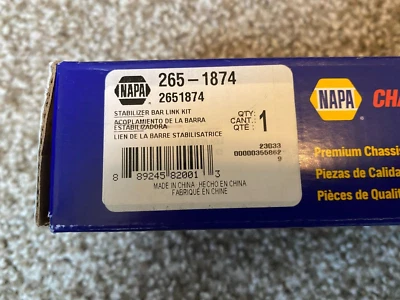 NAPA 2651874 Stabilizer Bar Link Kit Front Suspension NEW - Image 1 of 4