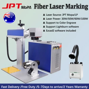 JPT M7 30W/60W/100W/200W Fiber Laser Marking Cutting Machine Rust Removal Rotary - Foto 1 di 25
