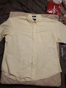 Cambridge Classics Mervyns Button Down Long Sleeve Yellow Shirt Size 18.5 34/35 - Picture 1 of 12