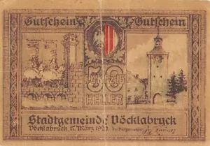 Austria / Notgeld 50 Heller 17.3.1920 Circulated Banknote LBMt - Picture 1 of 2