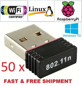 50 X Realtek Mini USB Wireless 802.11B/G/N LAN Card WiFi Network Adapter RTL8188 - Picture 1 of 1