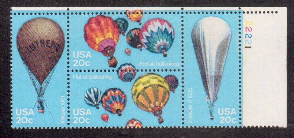 Scott#: 2032-2035 - Balloons Issue Plate Block of Four MNHOG - Image 1 of 1