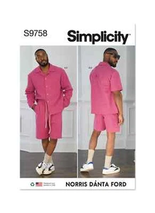 Simplicity Mens Shirts & Shorts by Norris Danta Ford Sewing Pattern S9758 - Picture 1 of 5