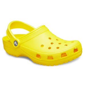fluffy crocs yellow