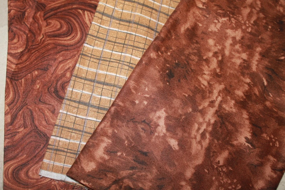 Browns Cotton Quilt Fabric Scrap Bag Blenders & Stripe From Northcott, Maywood - Image 1 of 1