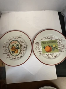 Williams-Sonoma Harvest Market Rosanna Dessert Appetizer Salad Plates Set of 2  - Picture 1 of 5