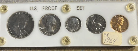 1954 US Proof Set In Capital Holder Cover