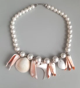 Collar llamativo de perlas de imitación Seashell - Imagen 1 de 7