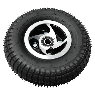 9x3.50-4 Rear Tire Rim Wheel For 19mm Transaxle Go Kart Scooter ATV Wheelchair - Image 1 of 4