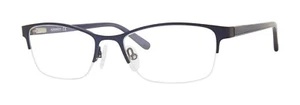 Nuevas gafas rectangulares azul mate Adensco AD230 0PJP medio borde auténticas - Imagen 1 de 2