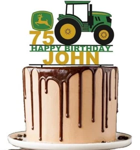 J.D Tractor/Granjero CUALQUIER COLOR Personalizado Plástico Pastelera - Imagen 1 de 4