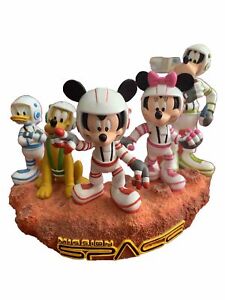 Rare Disney EPCOT  Mission Space Micky Pluto Bobble Figure Set