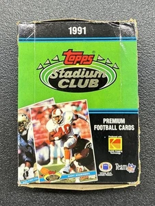 1991 Topps Stadium Club Premium Football Cards Box 36 Opened Packs Sealed - Picture 1 of 3