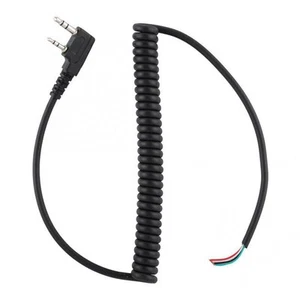 Wytrzymały 2-biegunowy kabel mikrofonowy głośnikowy do Baofeng UV5R Kenwood TK-240 - Zdjęcie 1 z 5