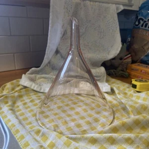 Vintage Pink Depression Glass Funnel Large Apothecary Lab - Picture 1 of 24