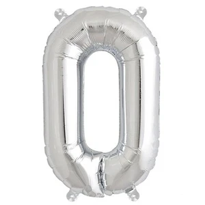 16" SILVER Letter O Mylar Foil Balloon 1 pc Party BackDrop Decorations Supply - Picture 1 of 8