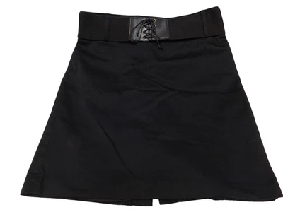 Apostrophe womens Black flared Skirt, Lined, Side Zipper and Stylish Belt size 8 - Image 1 of 4