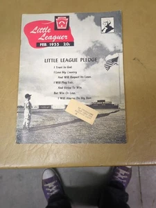 1955 LITTLE LEAGUER BASEBALL MAGAZIN LITTLE LEAGUE BASEBALL SAUBER SELTEN Feb - Bild 1 von 3